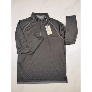Tommy Bahama Pullover Mens L Gray IslandZone 1/4 Zip Long Sleeve Athletic NWT